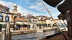 venice cannal matte painting done in Maya